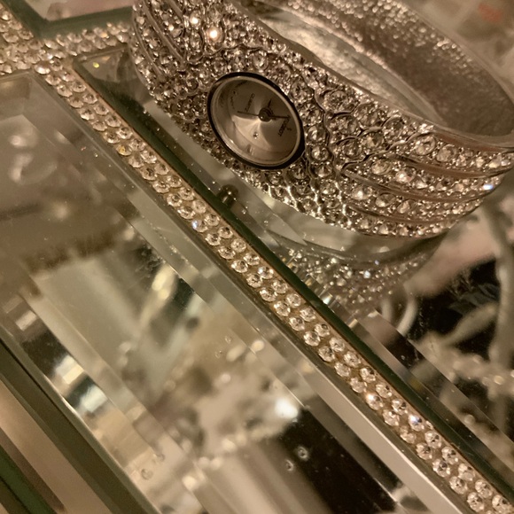 Silver Crystal-Embellished Bracelet